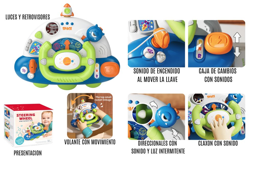 StarPilot Wheel — Volante didáctico espacial