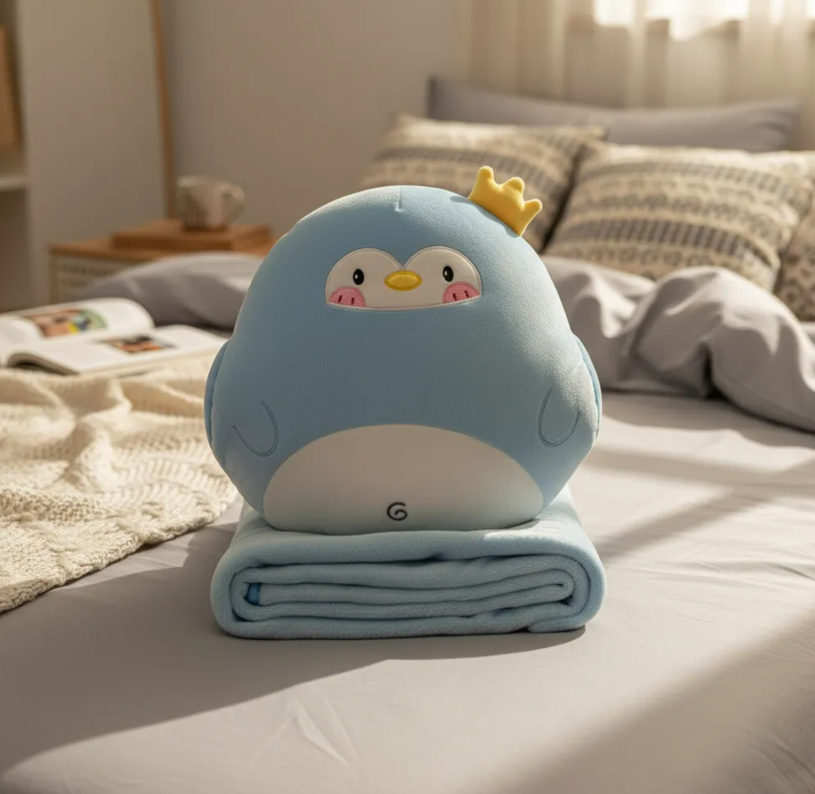 CozyHug BlanketBuddy™ — El Peluche que Abraza, Calma y Acompaña