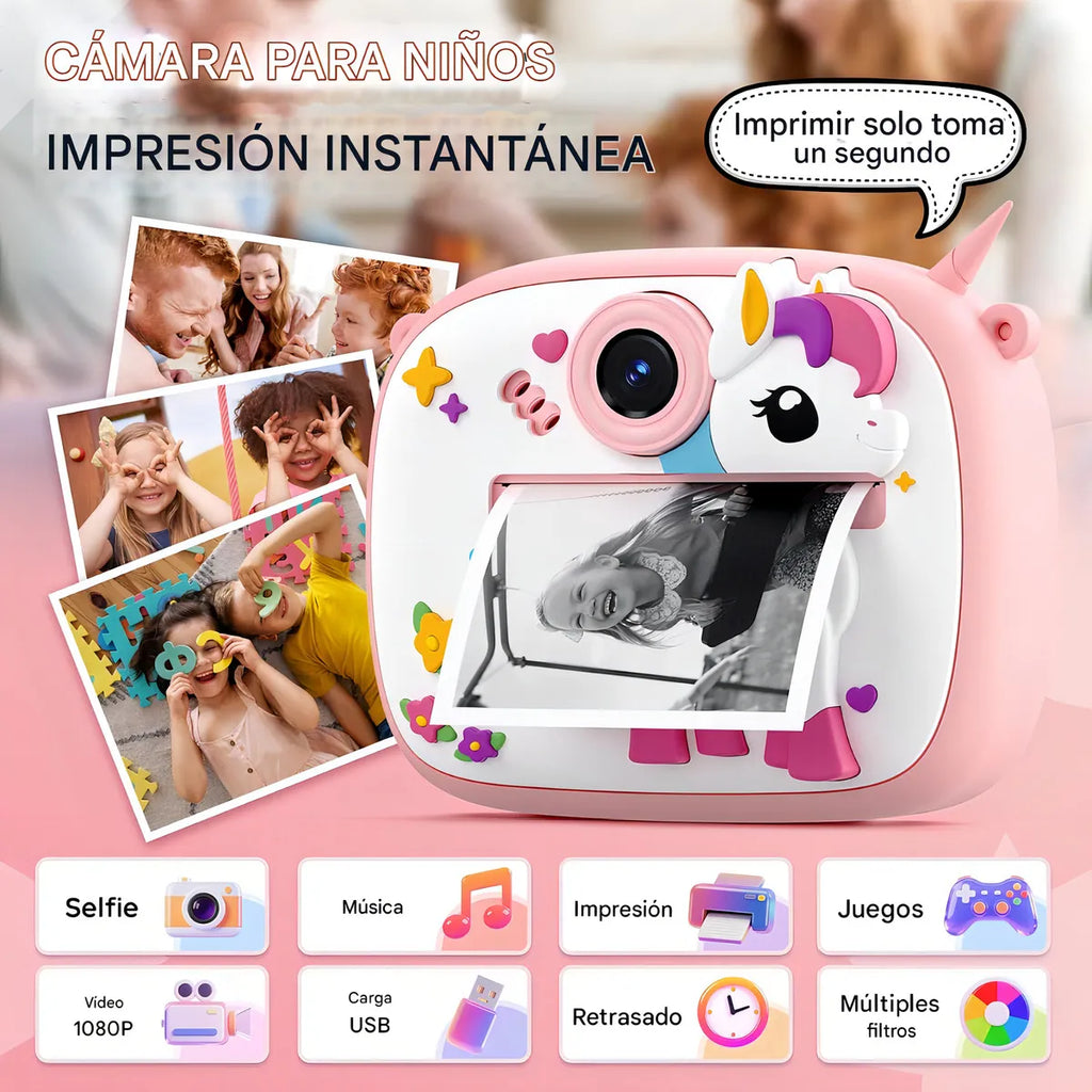 MagicPrint KidCam™ — La Cámara Infantil que Convierte Momentos en Recuerdos impresos al Instante