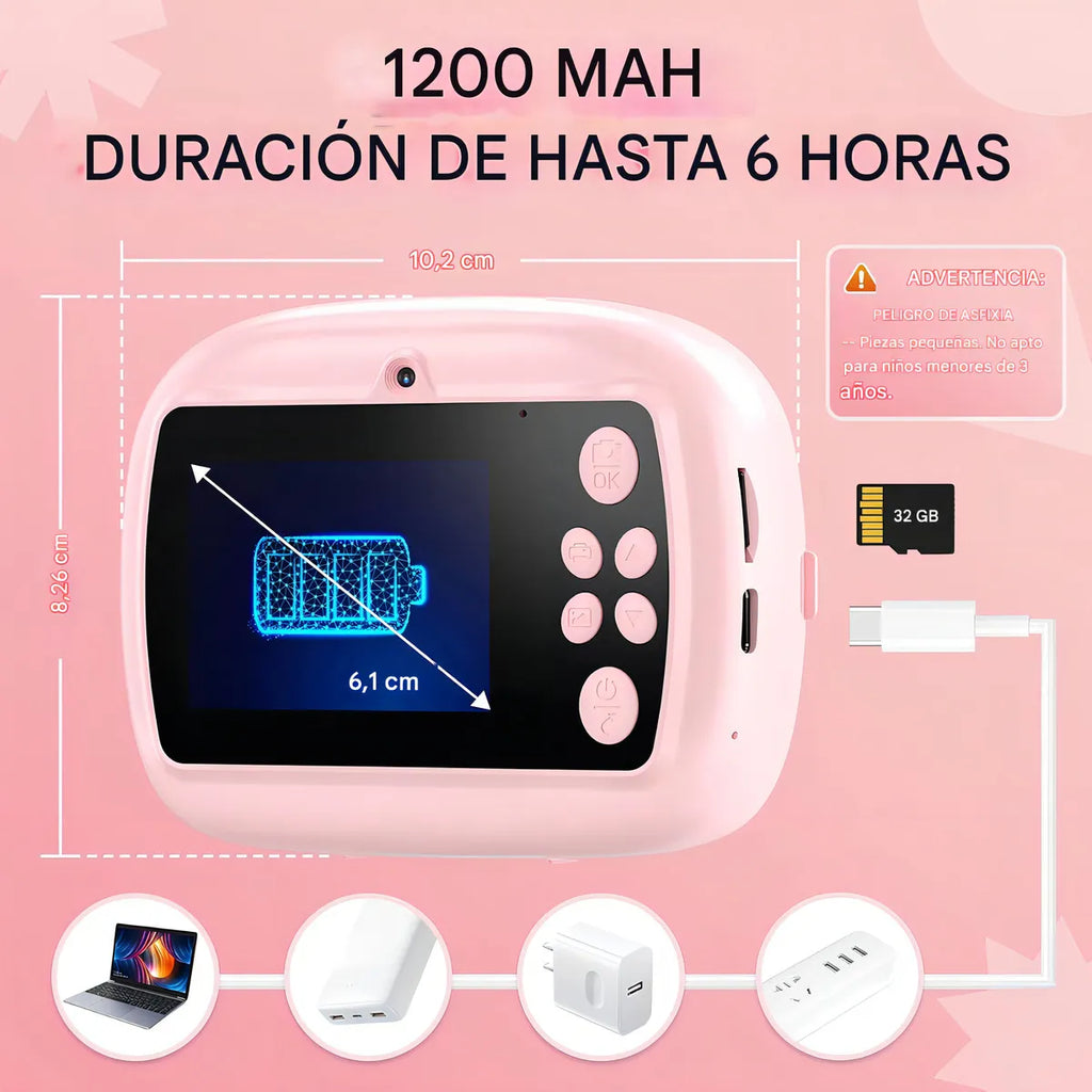 MagicPrint KidCam™ — La Cámara Infantil que Convierte Momentos en Recuerdos impresos al Instante